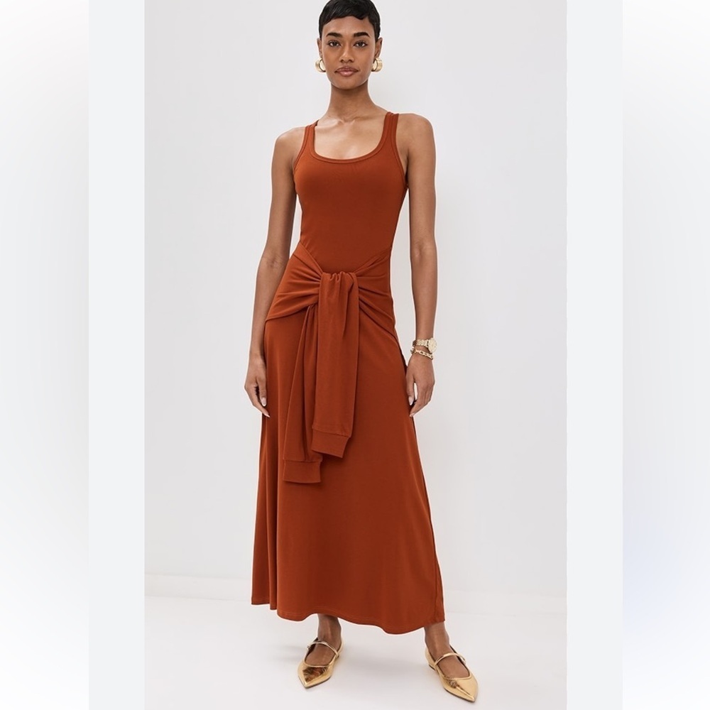 Pixie Market NWT PAPRIKA SLEEVE WAIST-TIE DRESS Size Medium Minimalist Summer